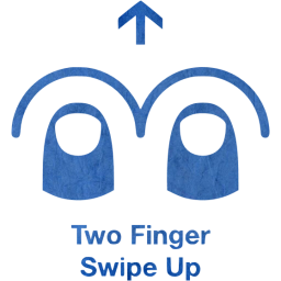 two finger swipe up 2 icon