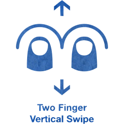 two finger vertical swipe 2 icon