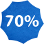 70 percent badge