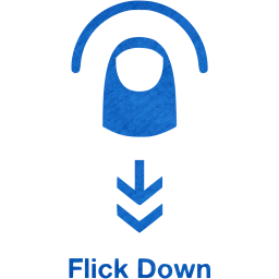 flick down 2 icon