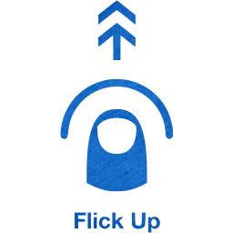 flick up 2 icon