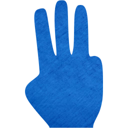 three fingers icon