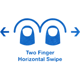 two finger horizontal swipe 2 icon