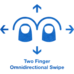 two finger omnidirectional swipe 2 icon