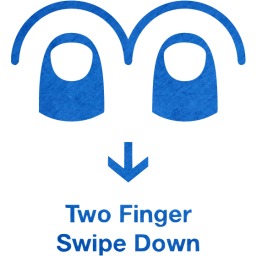 two finger swipe down 2 icon