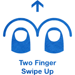 two finger swipe up 2 icon