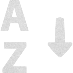 alphabetical sorting icon