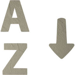 alphabetical sorting icon