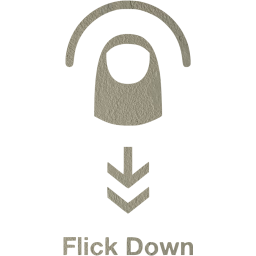 flick down 2 icon