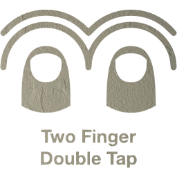 two finger double tap 2 icon