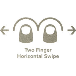 two finger horizontal swipe 2 icon