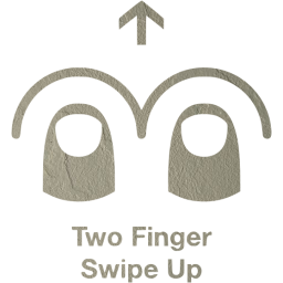 two finger swipe up 2 icon