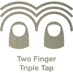 two finger triple tap 2 icon
