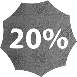 20 percent badge icon