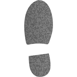 left shoe footprint icon