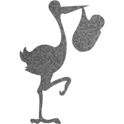 stork with bundle icon