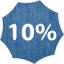 10 percent badge