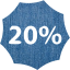 20 percent badge