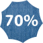 70 percent badge