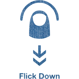 flick down 2 icon