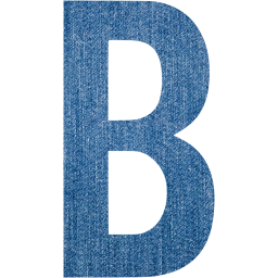 Denim jeans letter b icon - Free denim jeans letter icons - Denim jeans ...