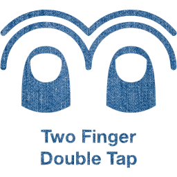 two finger double tap 2 icon