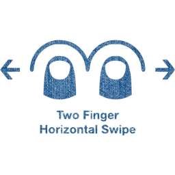 two finger horizontal swipe 2 icon