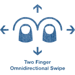 two finger omnidirectional swipe 2 icon