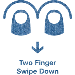 two finger swipe down 2 icon