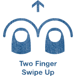 two finger swipe up 2 icon