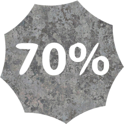 70 percent badge icon