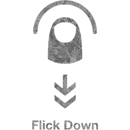 flick down 2 icon