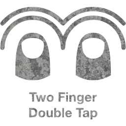two finger double tap 2 icon