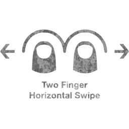 two finger horizontal swipe 2 icon