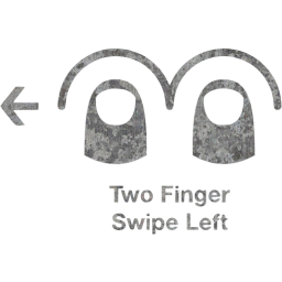 two finger swipe left 2 icon