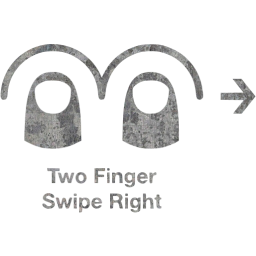 two finger swipe right 2 icon