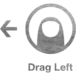 drag left 2 icon