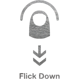 flick down 2 icon
