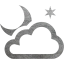 partly cloudy night
