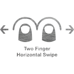 two finger horizontal swipe 2 icon