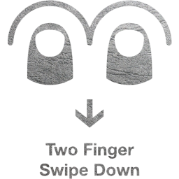 two finger swipe down 2 icon