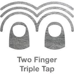 two finger triple tap 2 icon