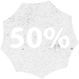 50 percent badge icon
