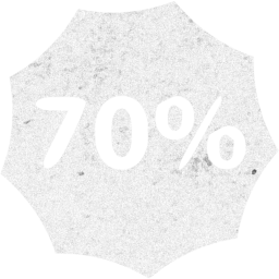 70 percent badge icon