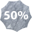 50 percent badge