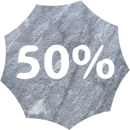 50 percent badge icon