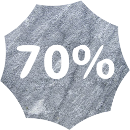 70 percent badge icon