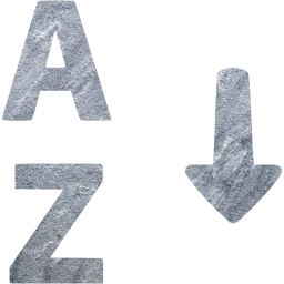 alphabetical sorting icon