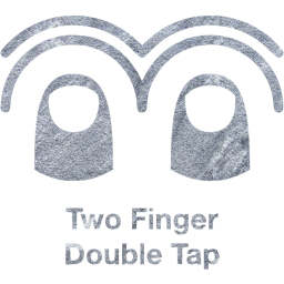 two finger double tap 2 icon