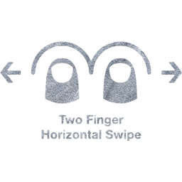 two finger horizontal swipe 2 icon
